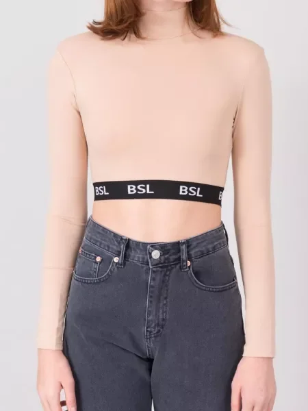 Heláncă Fashionhunters scurtă bej