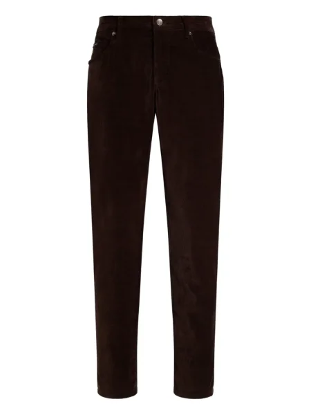Pantaloni Dolce & Gabbana de catifea maro