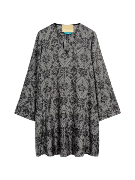 Rochie mini Momoni de mătase gri