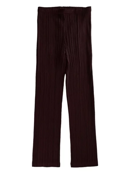 Pantaloni Pleats Please Issey Miyake plisate maro