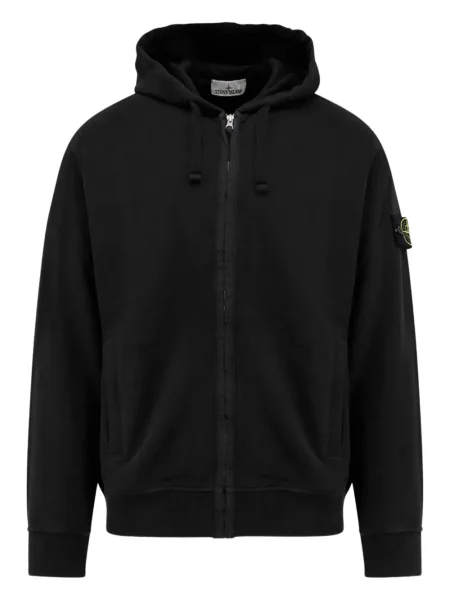 Суичър с качулка Stone Island камъни черно