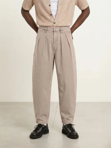 Allsaints Džíny Becco Regular Fit stone brown hnědé