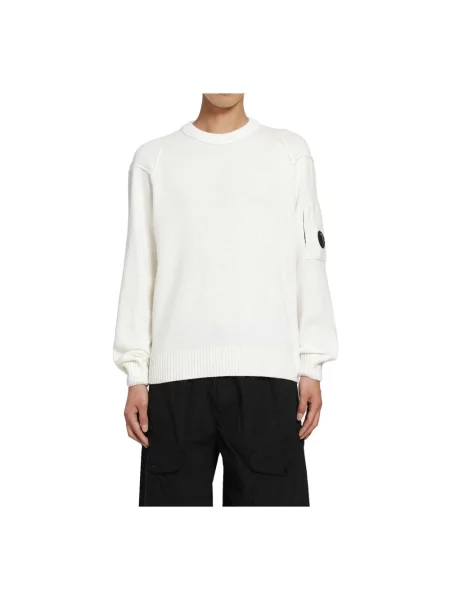 Lniany sweter C.p. Company biały