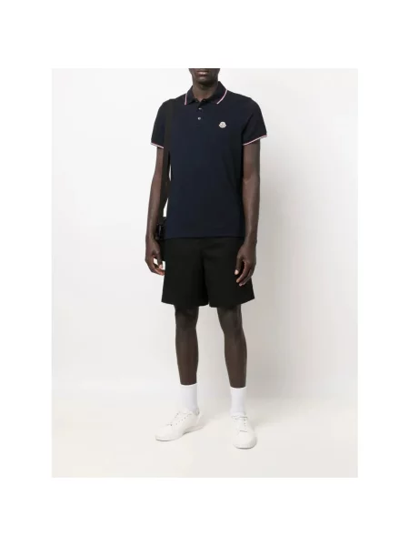 Koszulka polo Moncler casual niebieska