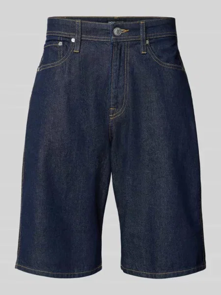 Szorty jeansowe w stylu 5 kieszeni model ALEX' Jack & Jones granatowe