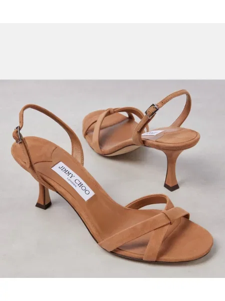 Sandale Jimmy Choo din piele de căprioară maro