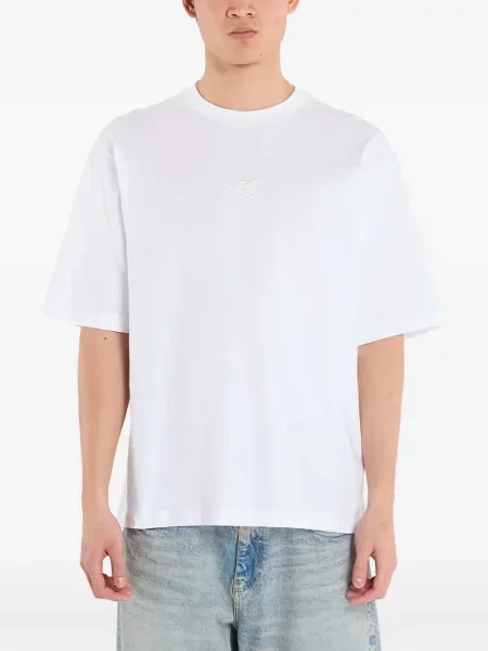 Tricou Filling Pieces cu broderie alb