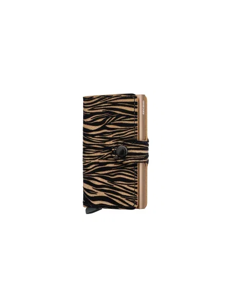 Secrid Miniwallet Zebra Beige Unisex Portfel Secrid Beige MZe-Beige-One-size Size: One size beżowy