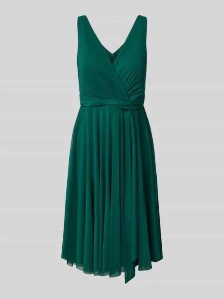 Sukienka koktajlowa o długości do kolan w stylu kopertowym Troyden Collection