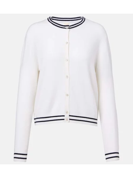 Cardigan Jardin Des Orangers din cașmir alb