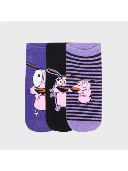 Cropp Шкарпетки 3 пари Courage the Cowardly Dog різнобарвний