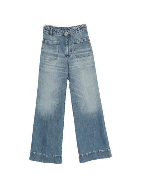 Blugi cu picior larg Victoria Beckham albastru