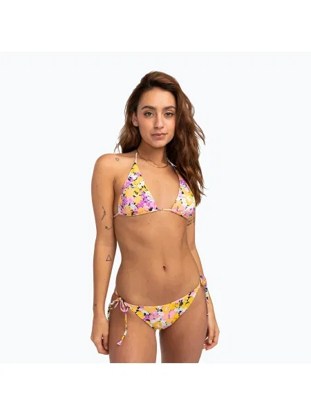 Kvetinové nohavičky Billabong väzby žltá