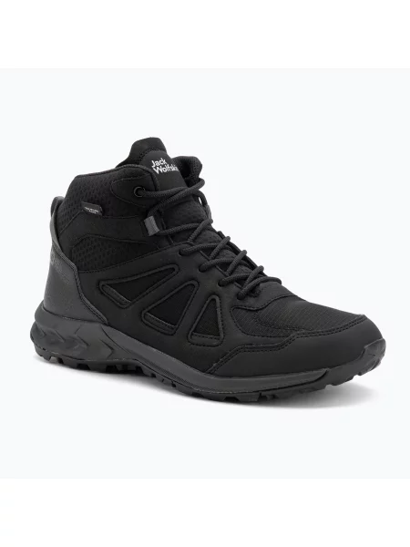 Mušketýrské kozačky Jack Wolfskin černé