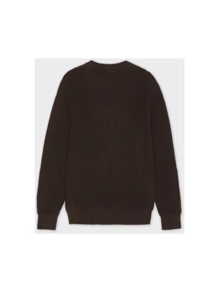 Sweter Les Deux ze sznurkiem brązowy
