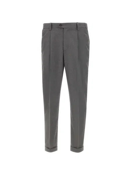 Pantaloni Devore plisate gri