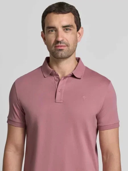Koszulka polo o kroju slim fit z bawełny model Primo' Joop! Collection różowa