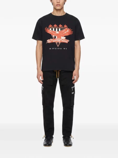 Tricou Rhude cu imagine negru