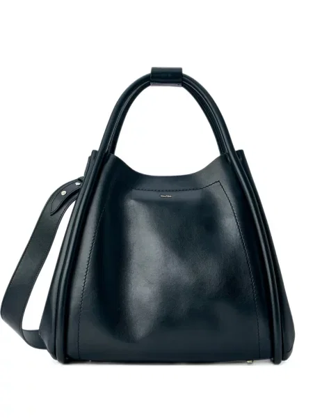 Geantă shopper Max Mara din piele negru