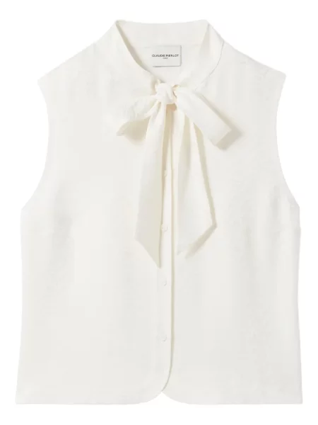 Bluzka Claudie Pierlot z kokardką bez rękawów