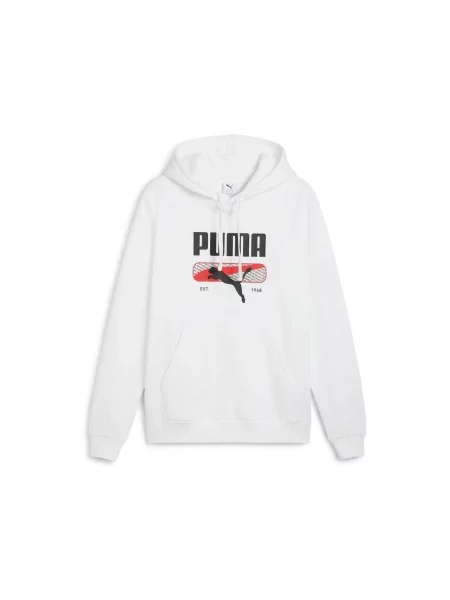Majica s kapuljačom Puma s autogramom bijela
