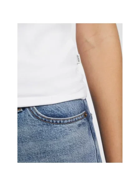 GUESS JEANS Tričko čierna biela