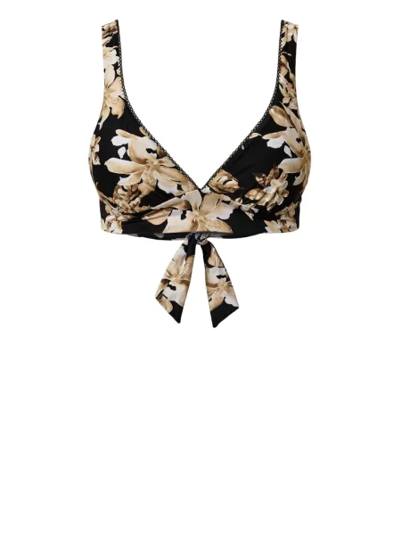 Bikini Twinset cu model floral cu imagine negru