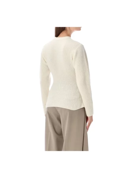 Sweter Thelatest z okrągłym dekoltem beżowy