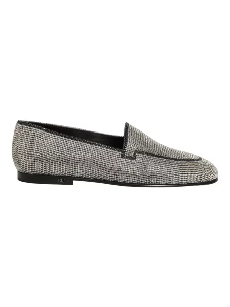 Półbuty Dolce And Gabbana skórzane szare