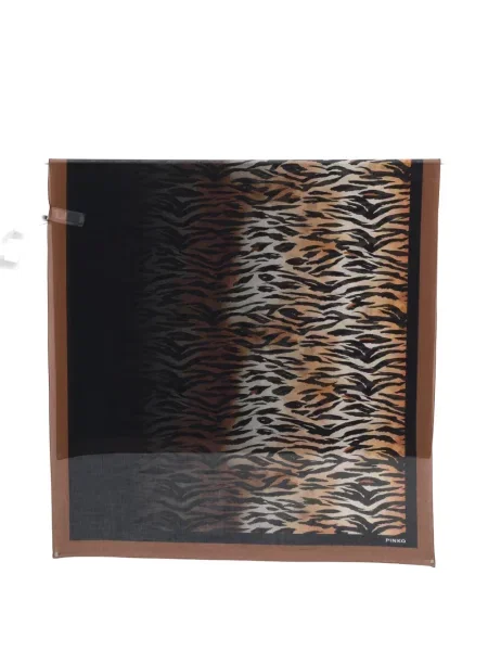 Fular Pinko cu imagine cu dungi de tigru negru