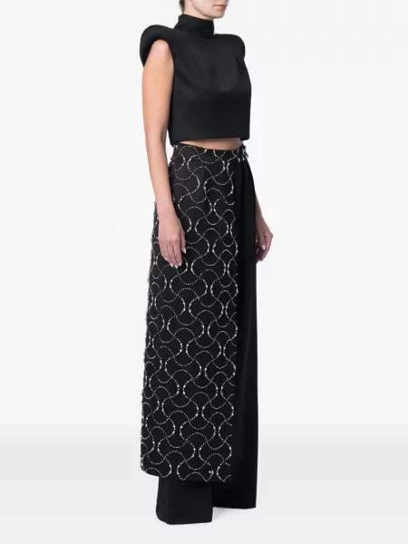 Fusta maxi M.marquise de lână negru
