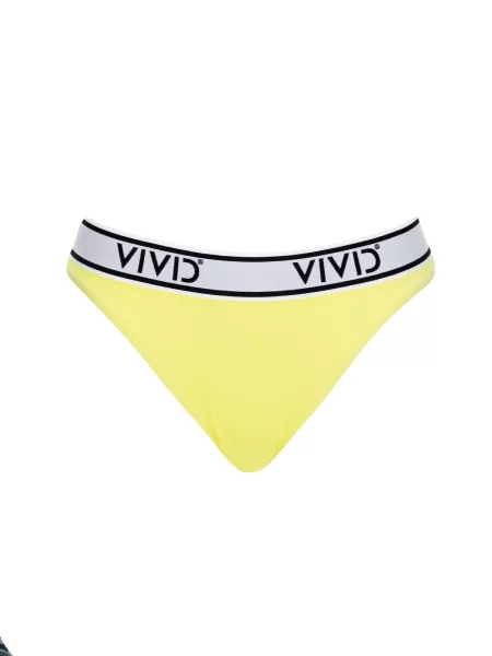 VIVID Bikini hlačke Mix&Match limona / črna bela