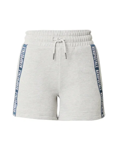AÉROPOSTALE Pantaloni bleumarin / gri amestecat alb