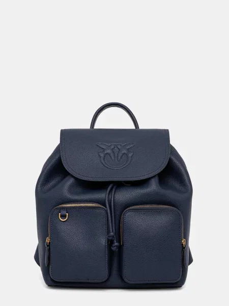 Rucsac Pinko din piele albastru