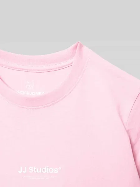 T-shirt z czystej Model SOHO' Jack & Jones różowa