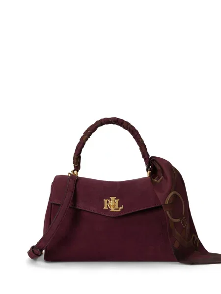 Lauren Ralph Lauren geantă pentru femei din piele întoarsă roșu