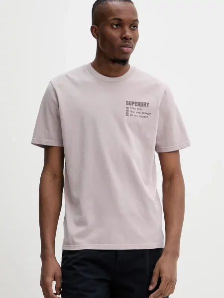 Tričko Superdry s potiskem šedá