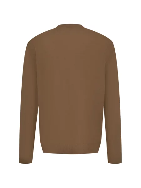 Lung pulover Tom Ford cu decolteu rotund maro