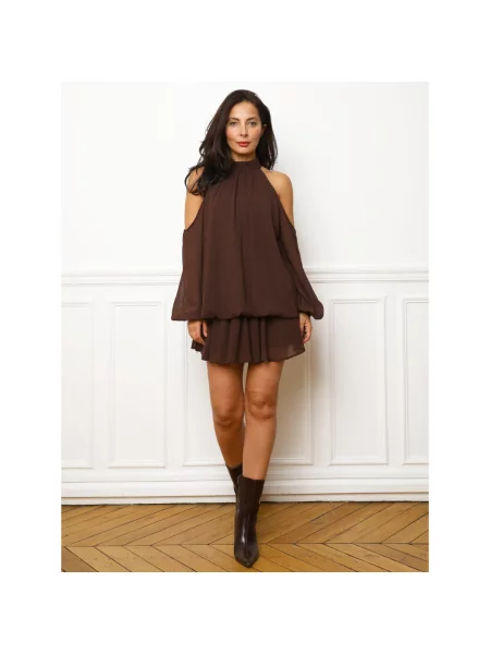 Šaty La Modeuse hnedá