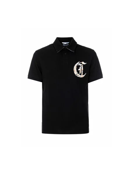 Koszulka polo Just Cavalli czarna