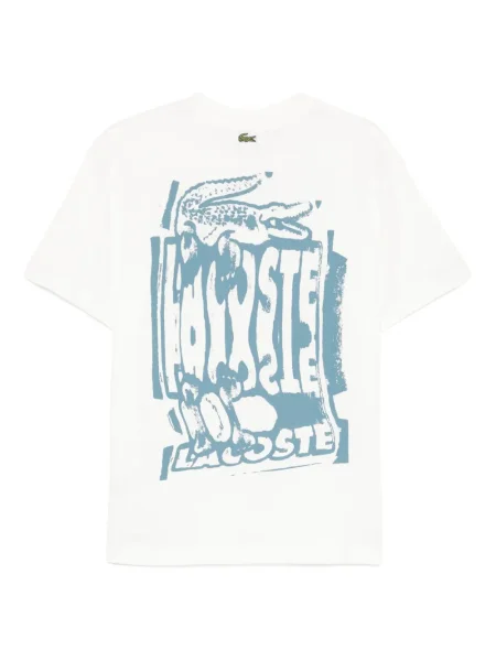 Tricou Lacoste cu imagine alb