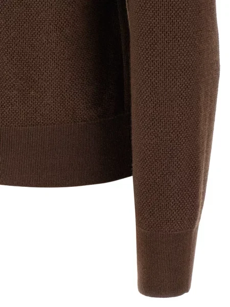 Polo Zegna din jacard maro