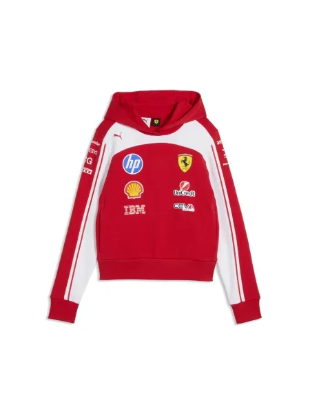 PUMA Replika krótkiej bluzy z kapturem Scuderia Ferrari HP Replica Odzież XXS czerwony