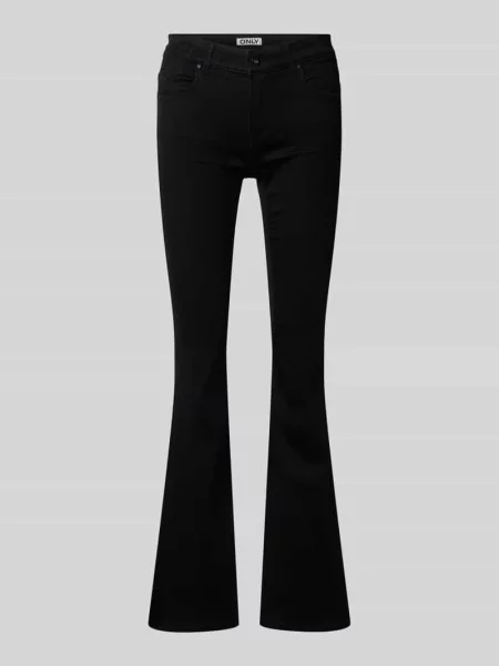 Jeansy z poszerzaną nogawką z mieszanki bawełny model ‘REESE’ Only czarne