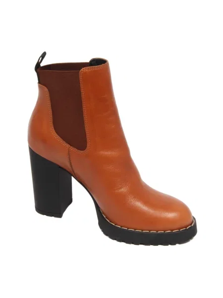 Sztyblety Hogan skórzane brązowe