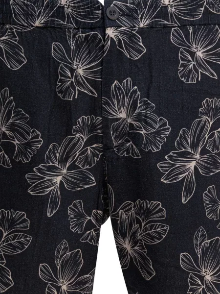 Pantaloni scurți Vince cu model floral cu imagine negru