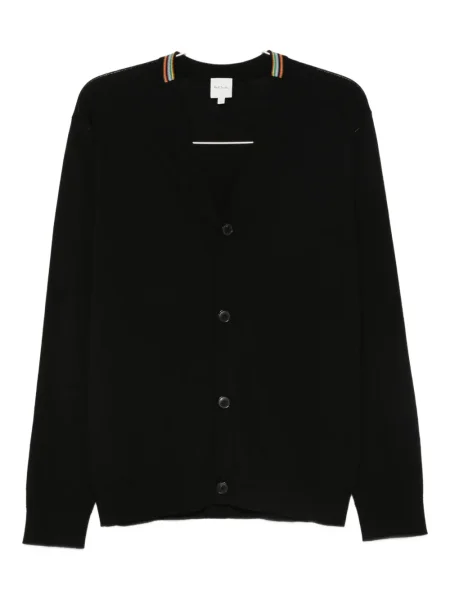 Kardigan Paul Smith wełniany w paski czarny