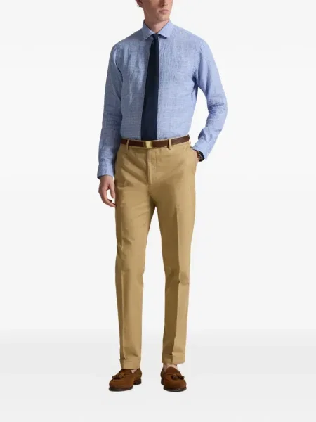 Czapka z daszkiem Polo Ralph Lauren w kratkę z twillu biznesowa niebieska