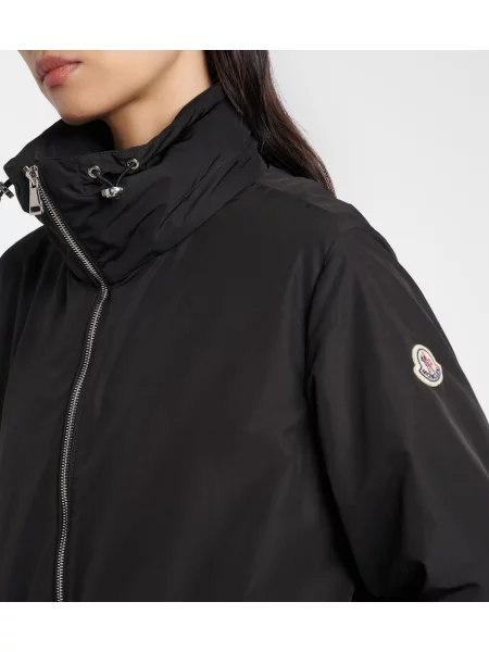 Geacă parka Moncler cu glugă negru