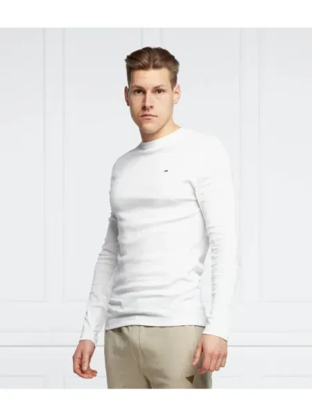 Tricou mânecă lungă Tommy Hilfiger alb